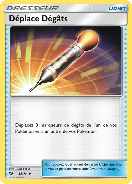 058/073 - Déplace Dégâts — Carte Pokémon Légendes Brillantes 58/73