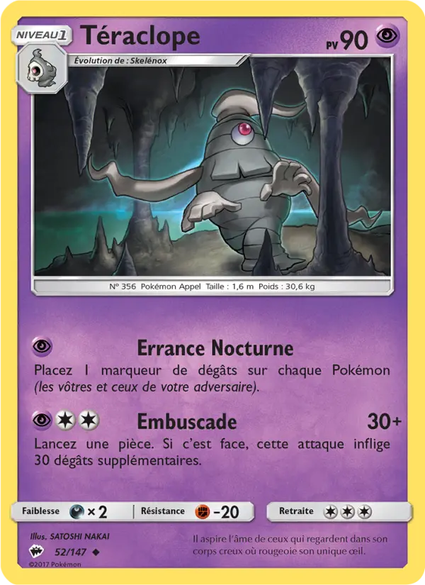 052/147 - Téraclope — Carte Pokémon Ombres Ardentes 52/147