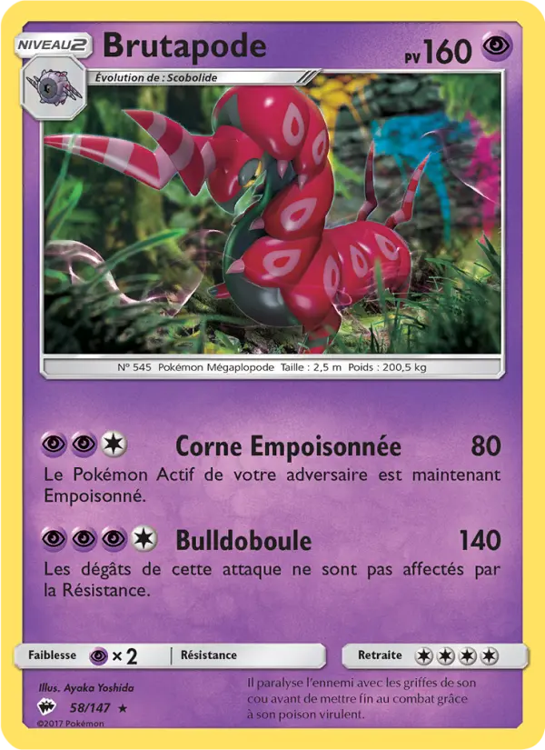 Brutapode — Carte Pokémon 58 Ombres Ardentes