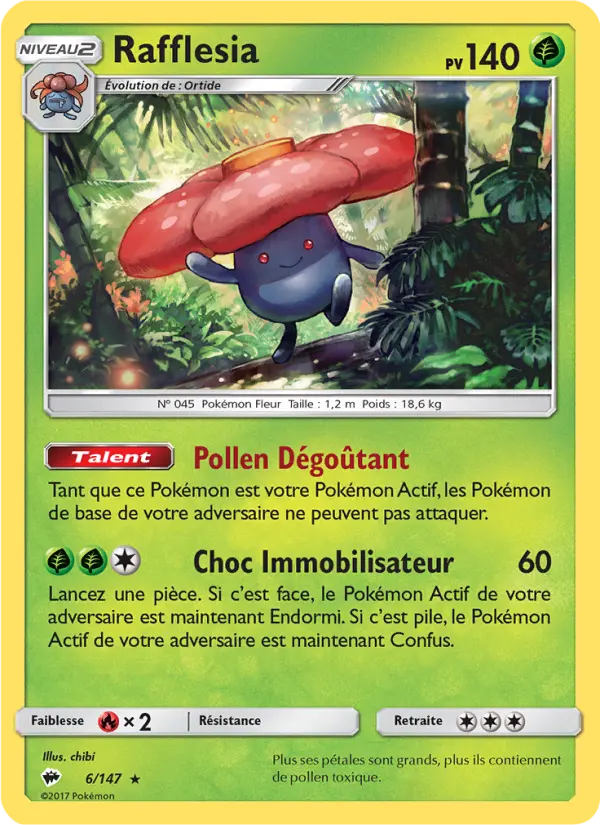 006/147 - Rafflesia — Carte Pokémon Ombres Ardentes 6/147