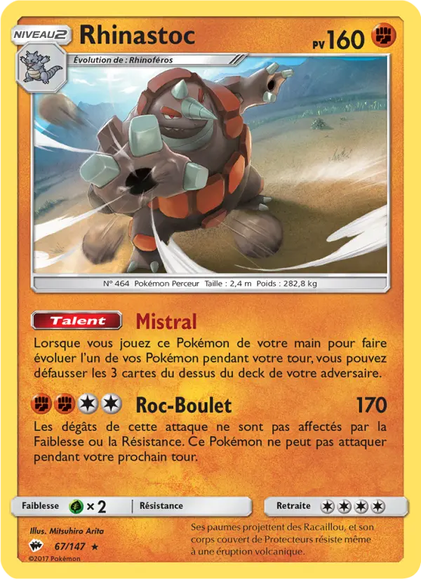 Rhinastoc — Carte Pokémon 67 Ombres Ardentes