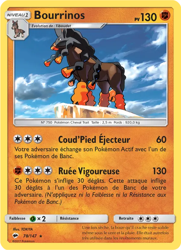 078/147 - Bourrinos — Carte Pokémon Ombres Ardentes 78/147