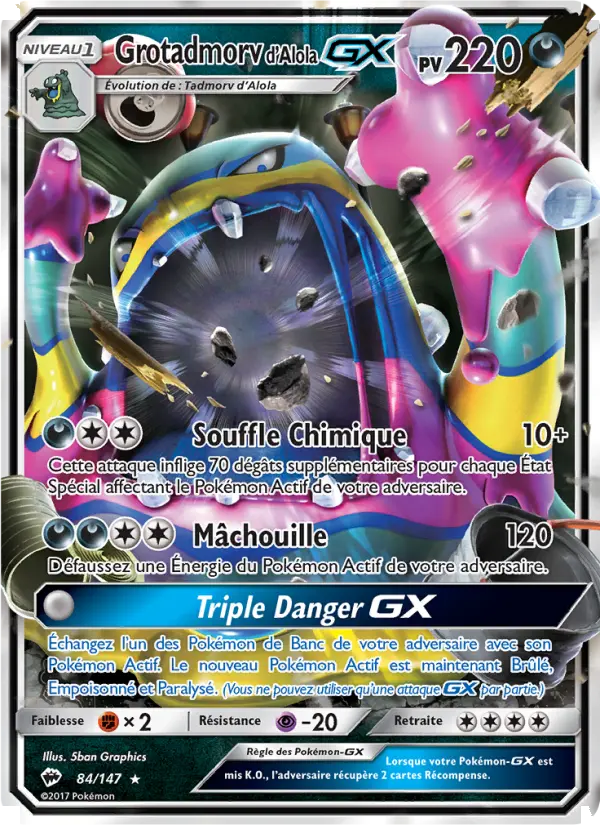 Grotadmorv d’Alola GX — Carte Pokémon 84 Ombres Ardentes