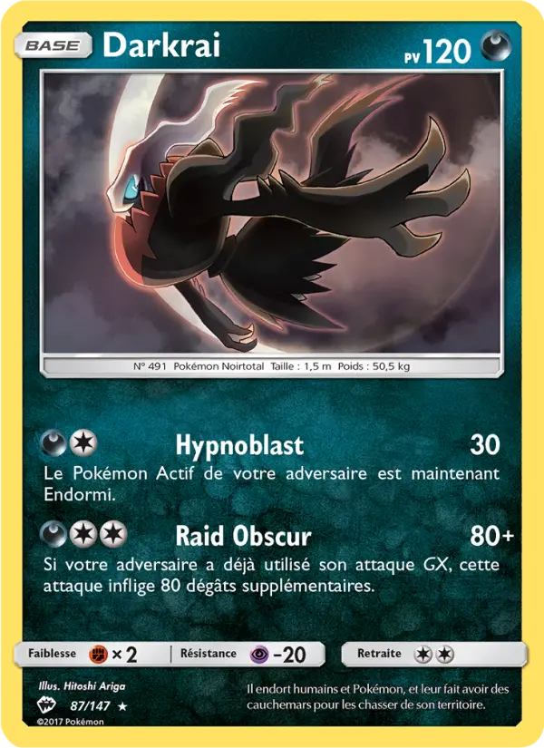 Darkrai — Carte Pokémon 87 Ombres Ardentes