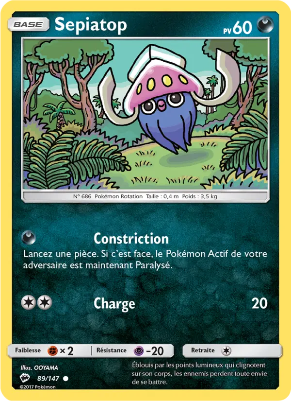 Sepiatop — Carte Pokémon 89 Ombres Ardentes