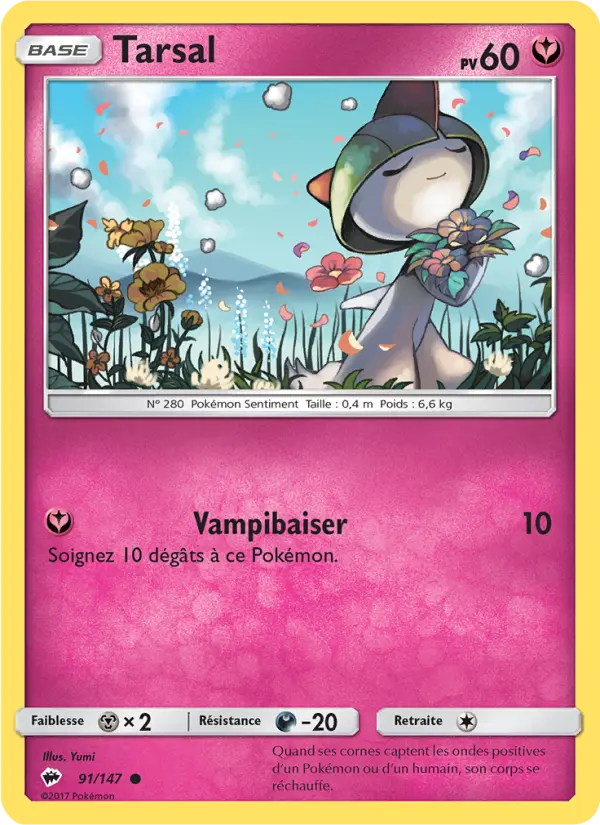091/147 - Tarsal — Carte Pokémon Ombres Ardentes 91/147