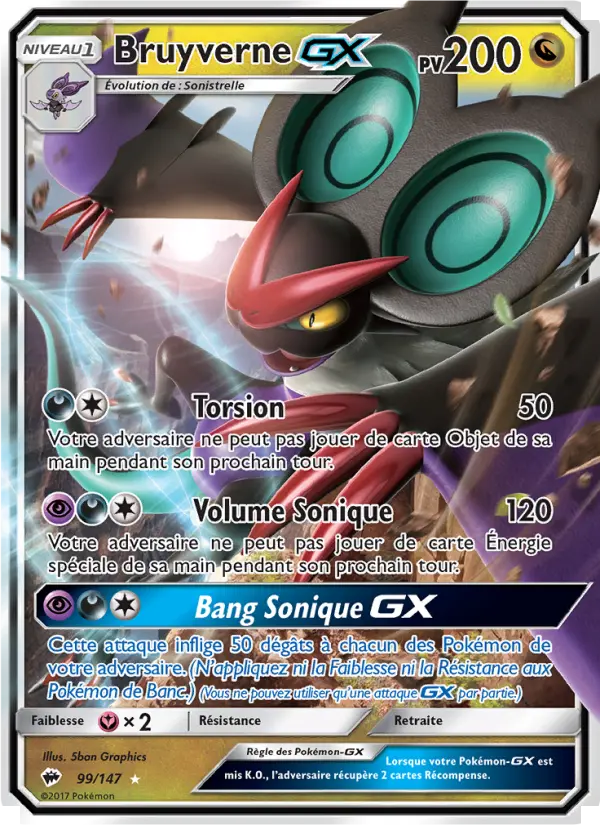Bruyverne GX — Carte Pokémon 99 Ombres Ardentes