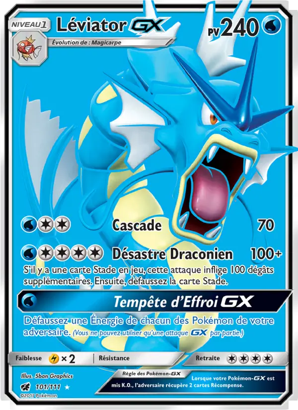 101/111 - Léviator GX — Carte Pokémon Invasion Carmin 101/111