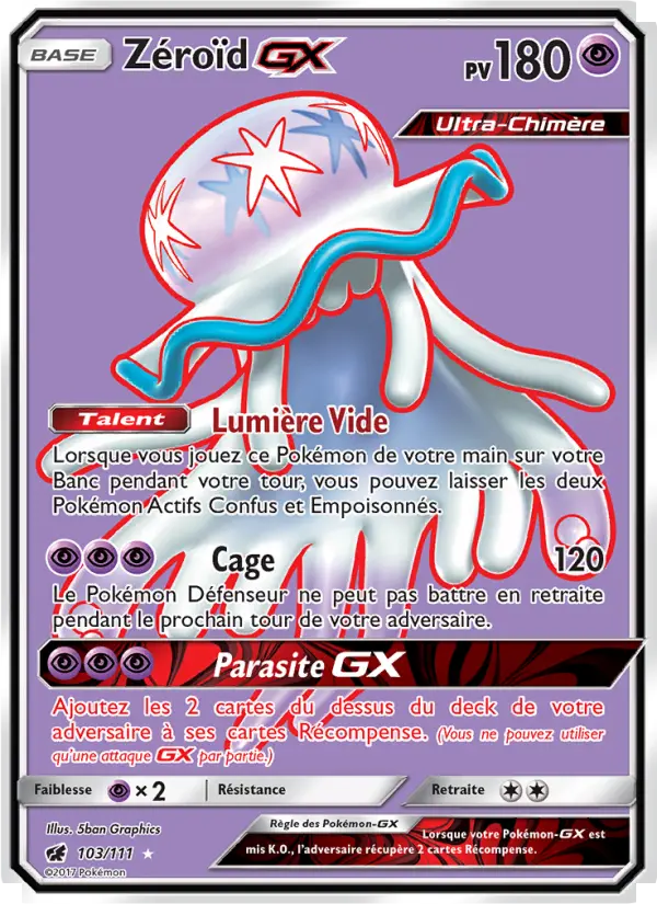Zéroïd GX — Carte Pokémon 103 Invasion Carmin