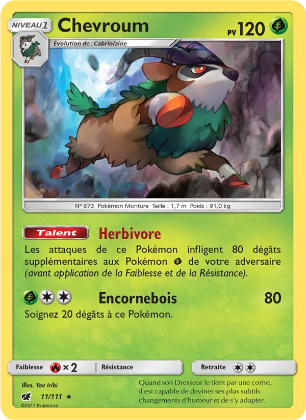 011/111 - Chevroum — Carte Pokémon Invasion Carmin 11/111