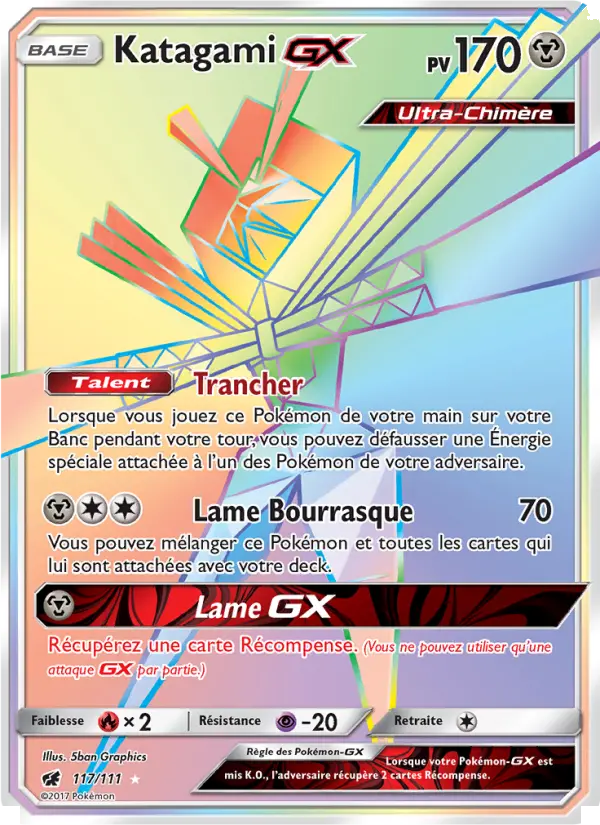 Katagami GX — Carte Pokémon 117 Invasion Carmin