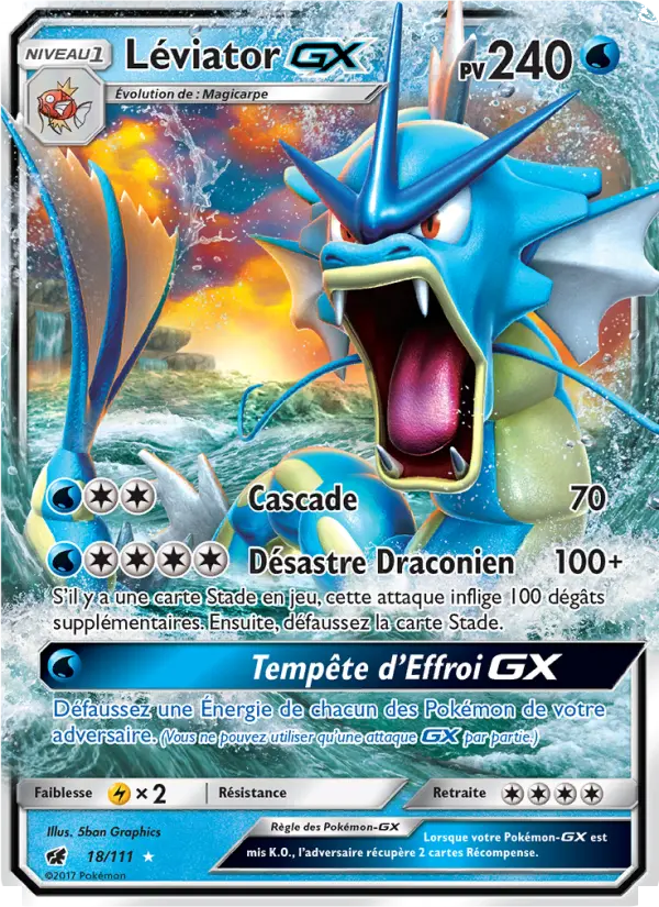 018/111 - Léviator GX — Carte Pokémon Invasion Carmin 18/111