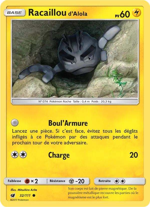 032/111 - Racaillou d’Alola — Carte Pokémon Invasion Carmin 32/111