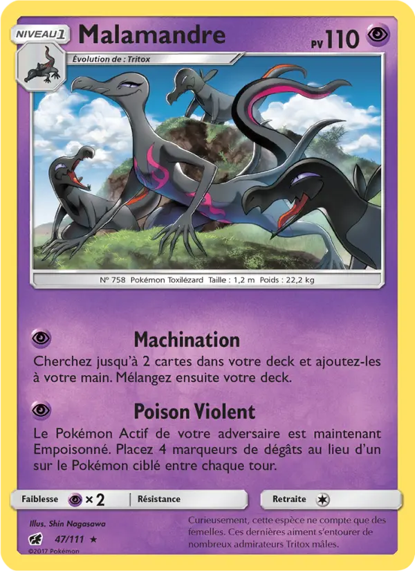 Malamandre — Carte Pokémon 47 Invasion Carmin
