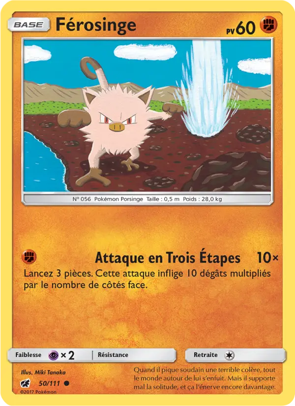 050/111 - Férosinge — Carte Pokémon Invasion Carmin 50/111