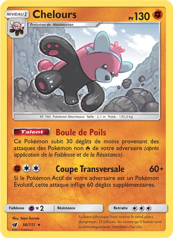Chelours — Carte Pokémon 56 Invasion Carmin