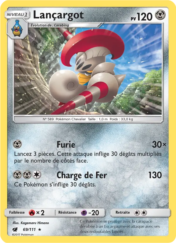 Lançargot — Carte Pokémon 69 Invasion Carmin
