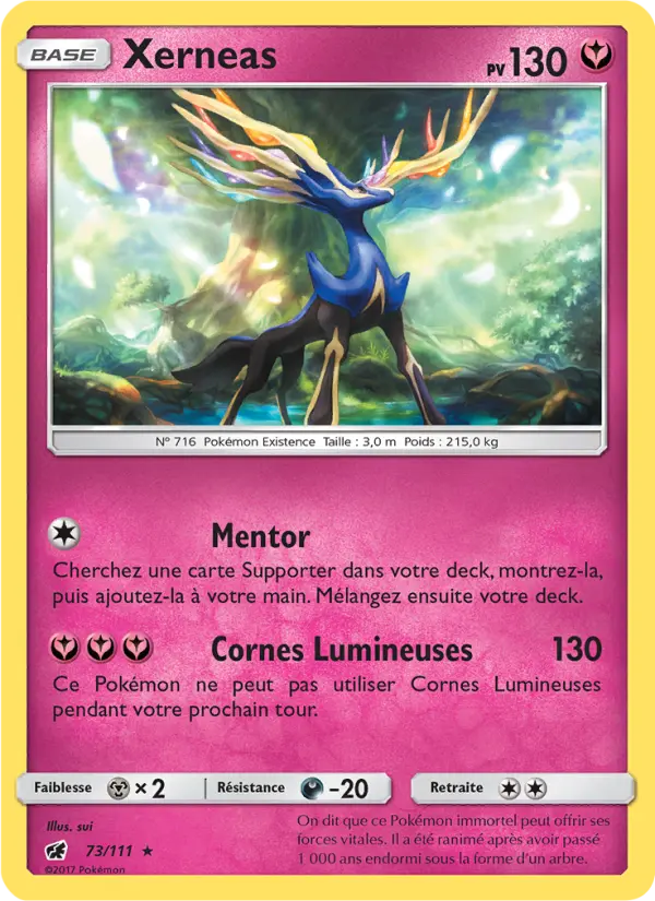 073/111 - Xerneas — Carte Pokémon Invasion Carmin 73/111