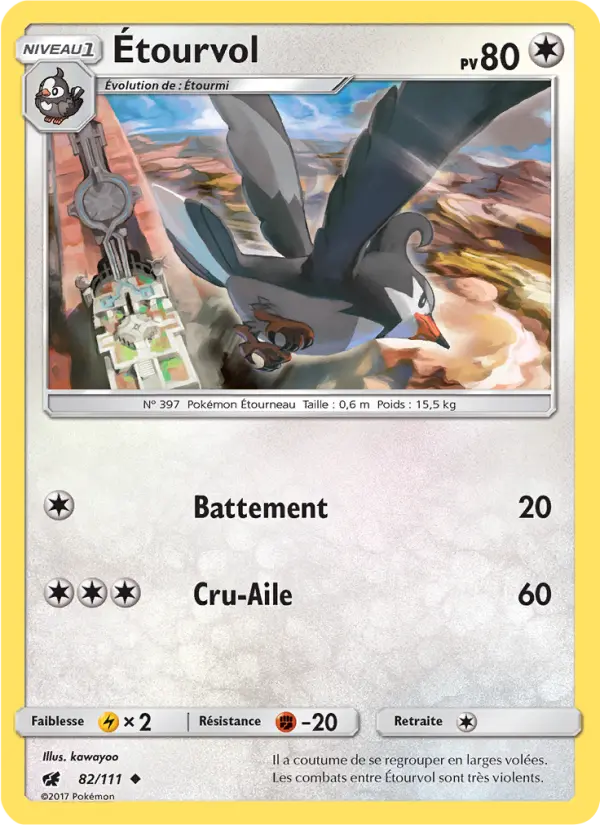 Étourvol — Carte Pokémon 82 Invasion Carmin