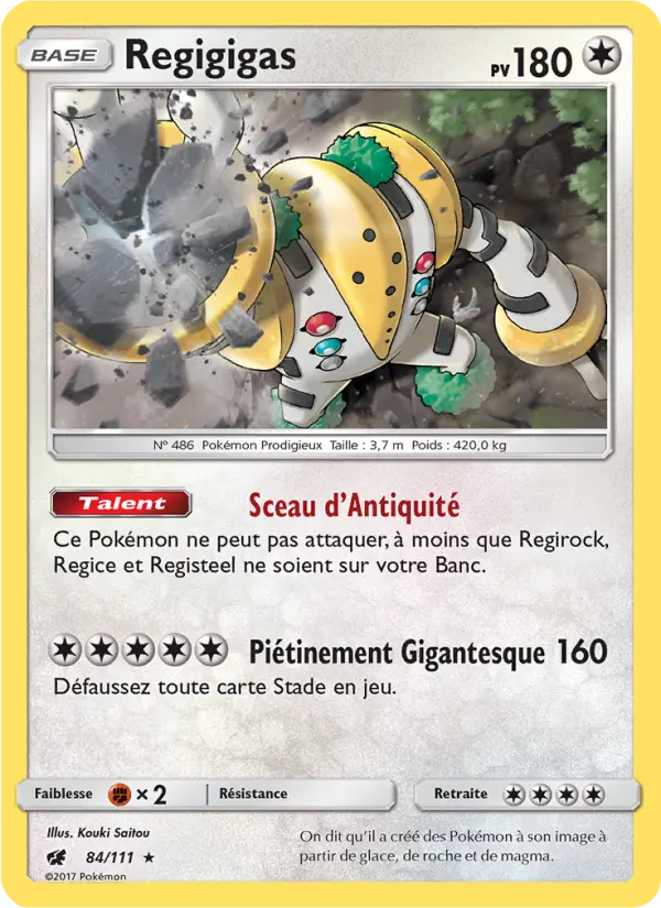084/111 - Regigigas — Carte Pokémon Invasion Carmin 84/111