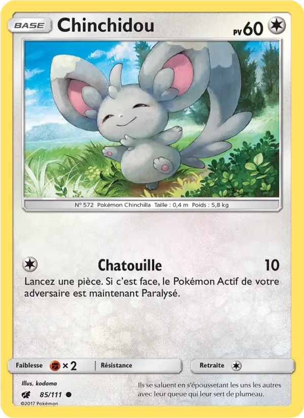 Chinchidou — Carte Pokémon 85 Invasion Carmin