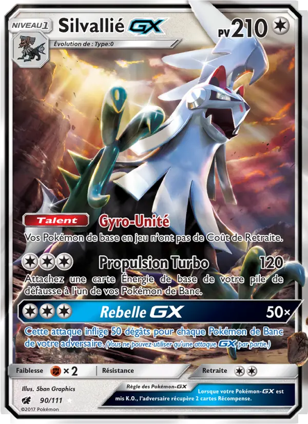 Silvallié GX — Carte Pokémon 90 Invasion Carmin