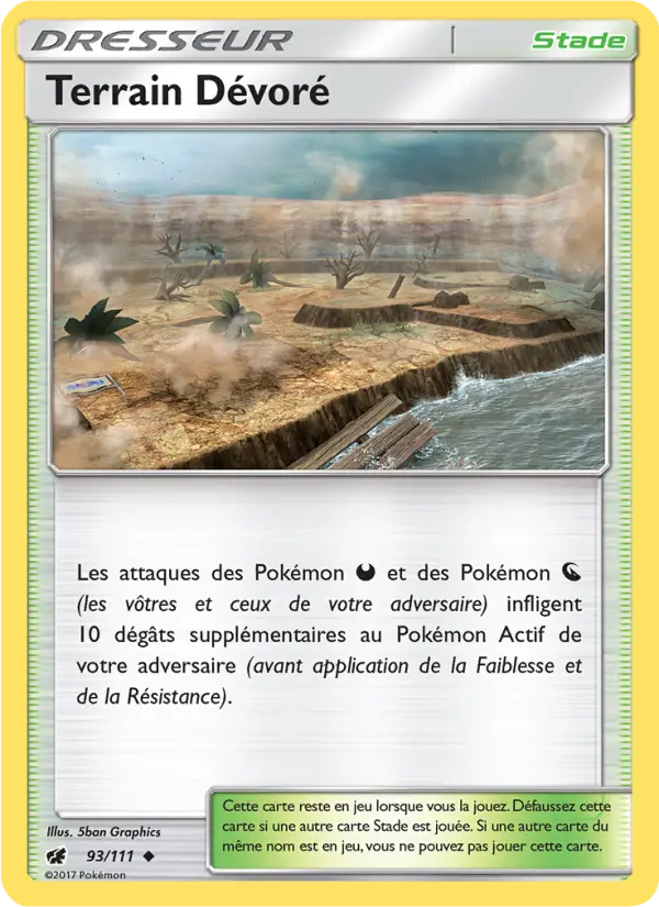 093/111 - Terrain Dévoré — Carte Pokémon Invasion Carmin 93/111