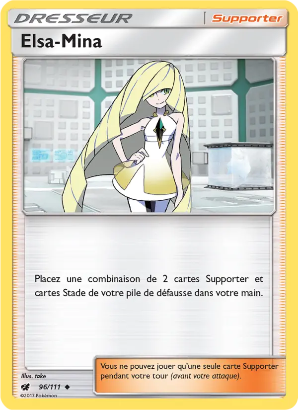 096/111 - Elsa-Mina — Carte Pokémon Invasion Carmin 96/111