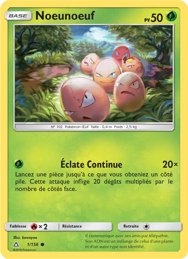 001/156 - Noeunoeuf — Carte Pokémon Ultra-Prisme 1/156