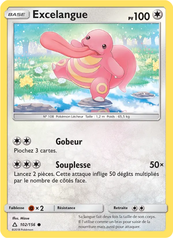 102/156 - Excelangue — Carte Pokémon Ultra-Prisme 102/156