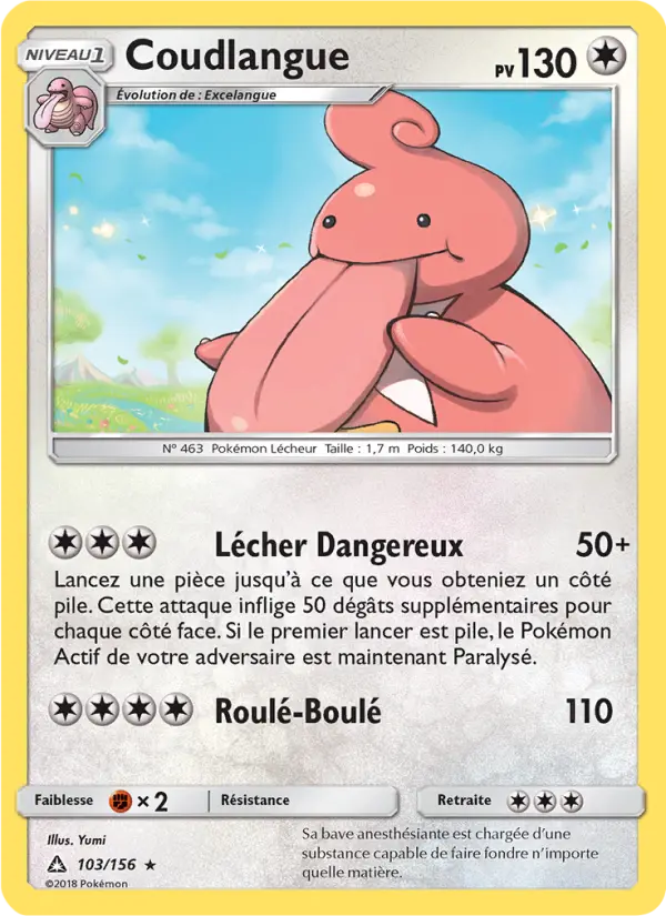 103/156 - Coudlangue — Carte Pokémon Ultra-Prisme 103/156