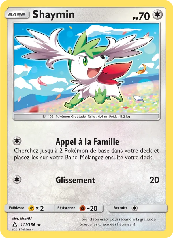111/156 - Shaymin — Carte Pokémon Ultra-Prisme 111/156