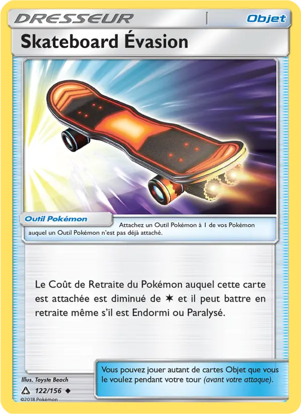 122/156 - Skateboard Évasion — Carte Pokémon Ultra-Prisme 122/156