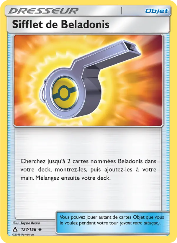127/156 - Sifflet de Beladonis — Carte Pokémon Ultra-Prisme 127/156