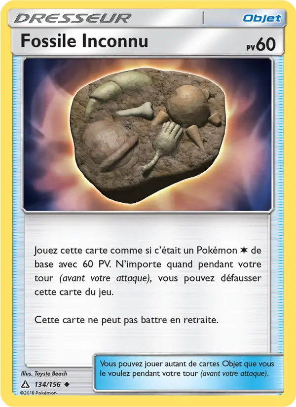 134/156 - Fossile Inconnu — Carte Pokémon Ultra-Prisme 134/156