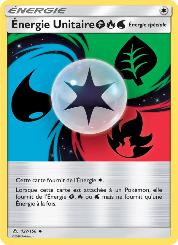 137/156 - Énergie Unitaire GrassFireWater — Carte Pokémon Ultra-Prisme 137/156