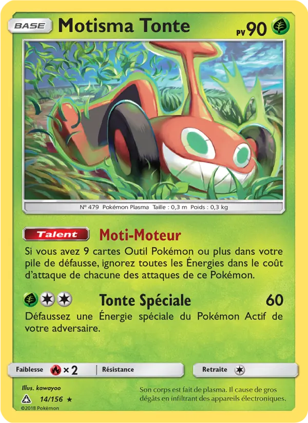 014/156 - Motisma Tonte — Carte Pokémon Ultra-Prisme 14/156