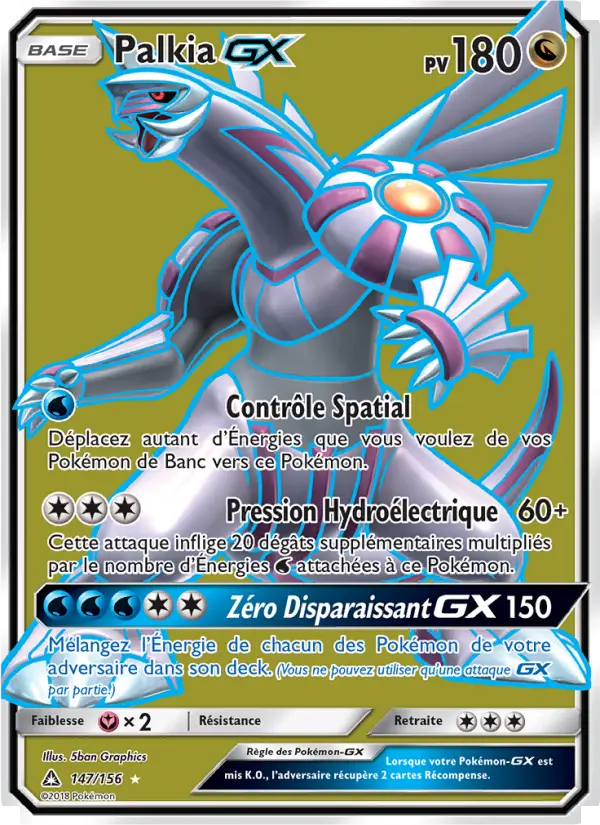 147/156 - Palkia GX — Carte Pokémon Ultra-Prisme 147/156
