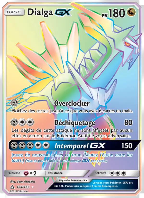 164/156 - Dialga GX — Carte Pokémon Ultra-Prisme 164/156