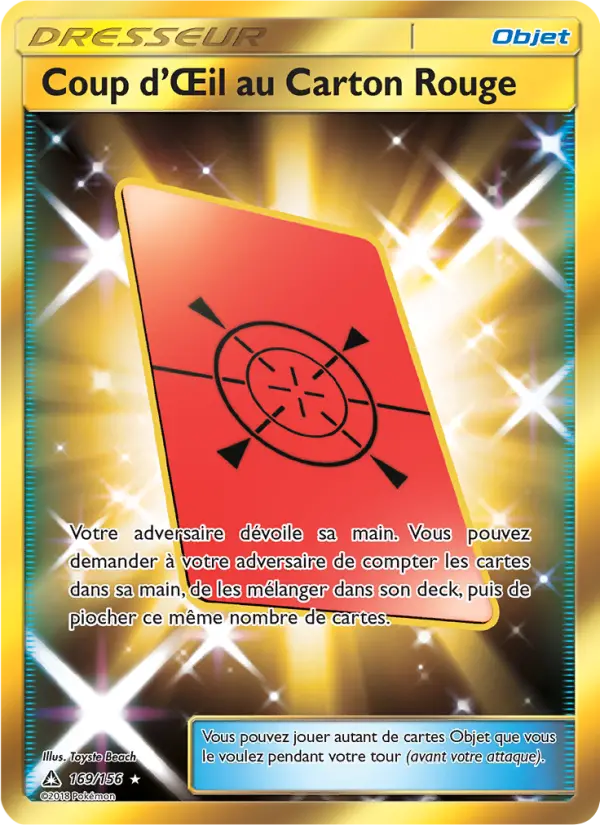 169/156 - Coup d’Œil au Carton Rouge — Carte Pokémon Ultra-Prisme 169/156