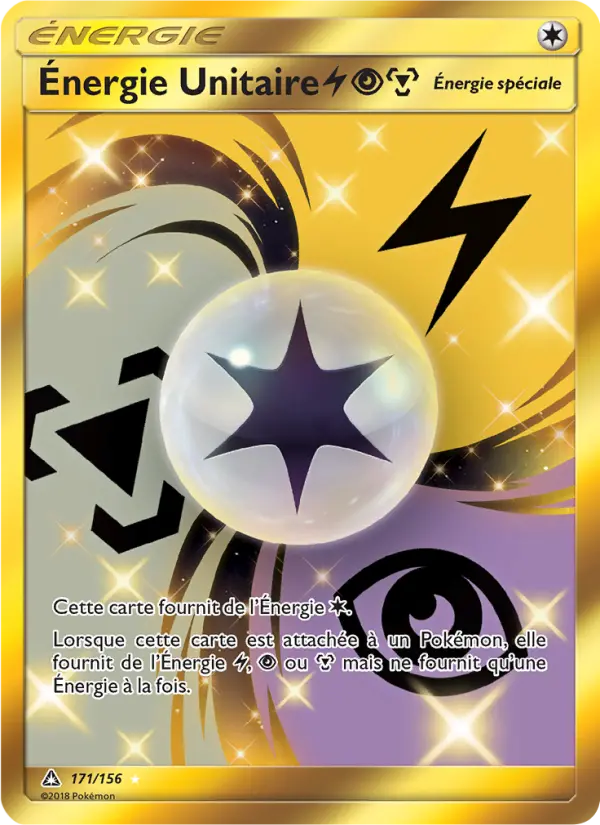 171/156 - Énergie Unitaire LightningPsychicMetal — Carte Pokémon Ultra-Prisme 171/156