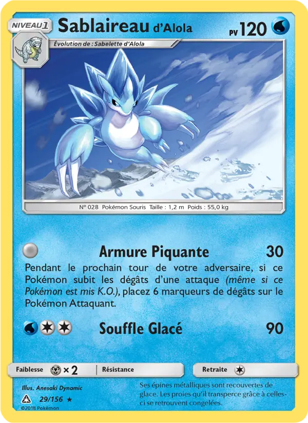 Sablaireau d’Alola — Carte Pokémon 29 Ultra-Prisme