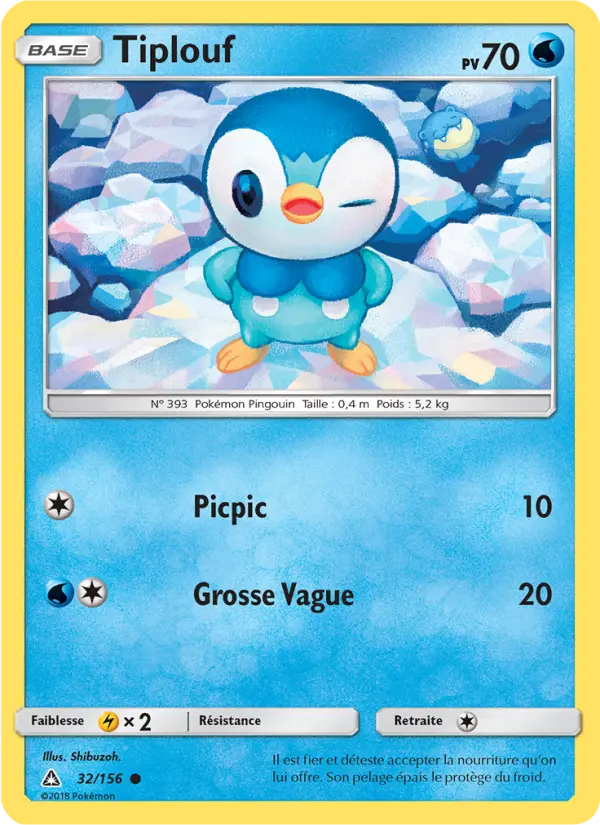 032/156 - Tiplouf — Carte Pokémon Ultra-Prisme 32/156