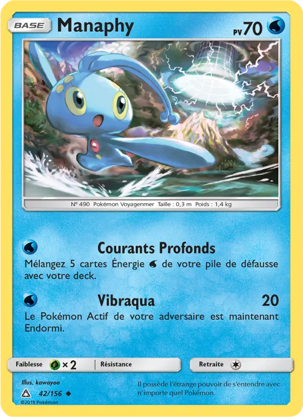 042/156 - Manaphy — Carte Pokémon Ultra-Prisme 42/156
