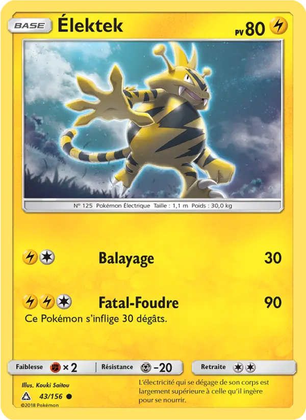 Élektek — Carte Pokémon 43 Ultra-Prisme