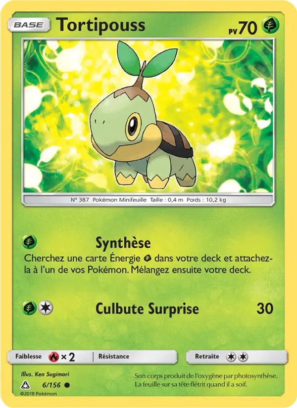 006/156 - Tortipouss — Carte Pokémon Ultra-Prisme 6/156