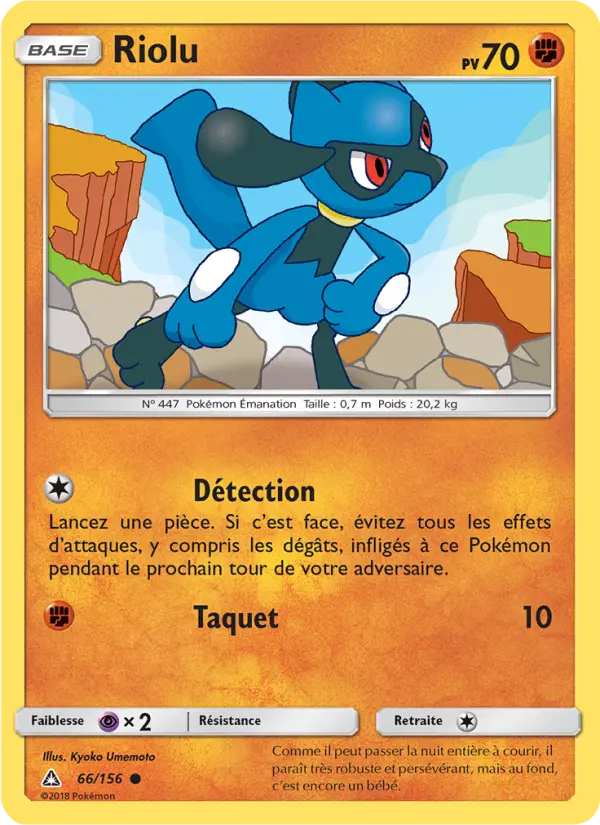 066/156 - Riolu — Carte Pokémon Ultra-Prisme 66/156