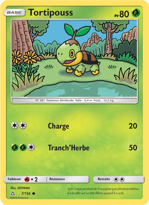 007/156 - Tortipouss — Carte Pokémon Ultra-Prisme 7/156