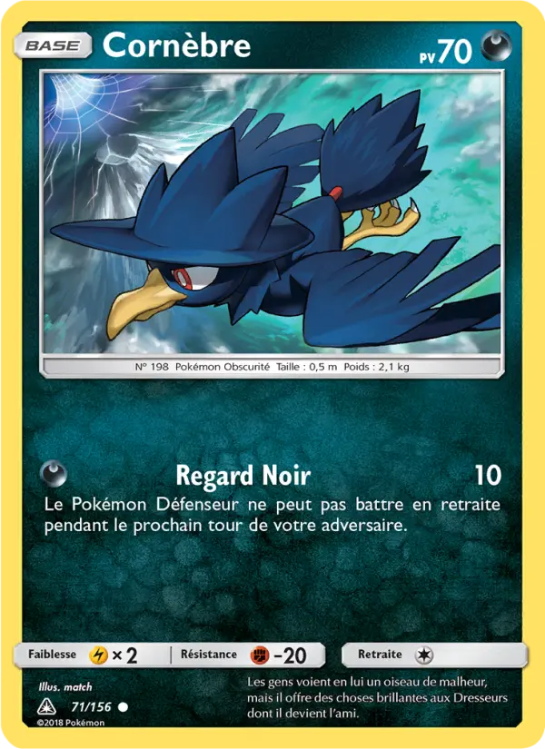 071/156 - Cornèbre — Carte Pokémon Ultra-Prisme 71/156