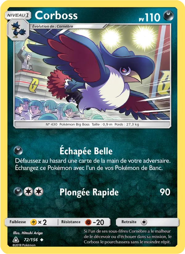 Corboss — Carte Pokémon 72 Ultra-Prisme